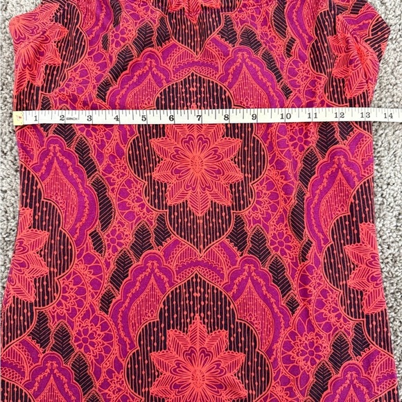 Prana Women's Tank Size Small Red Purple Black Medallion Print Racerback - Picture 5 of 6